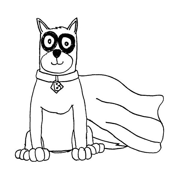 Azeeda A7 'Superheld Hund' Stempel (Unmontiert) (RS00000994)