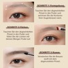 3 Colour Eyebrow Powder, Brown Eyebrow Powder with Brush, Waterproof
