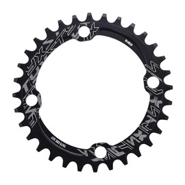 Bicycle Chainring, Mountain Bike 32 Teeth -38 Teeth BCD 104 Aluminium Alloy Single Crank Chainring for 104 mm Screw Pattern Mountain Bike (34T-Black)