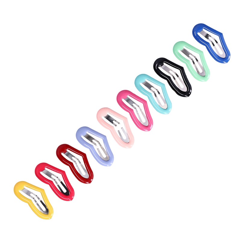 50 Pcs Little Pet Hair Clips Mini Peach Heart Hairpin