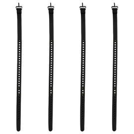 Valicaer Adjustable Tie Down Straps Pack of 4,Heavy Duty 50cm Orange Tie Down Straps with Aluminum Buckle for Securing,Ski fixing,Bundling,Outdoor and Lashing Gear (Black)