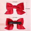 Hair Bow Clips (Red)