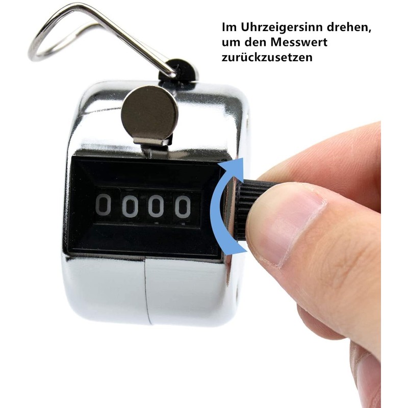 Voarge Hand Counter Clicker Pedometer, Hand Counter with 4-Digit Display