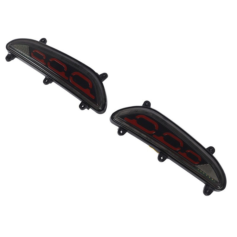 LED Rear Bumper Reflective Fog Brake Turn Indicator Black Left