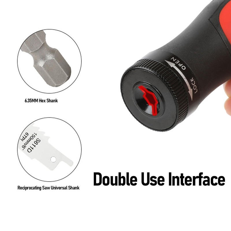 Cordless Reciprocating Saw Set, Compact Saw Kit with Ergonomic Handle,