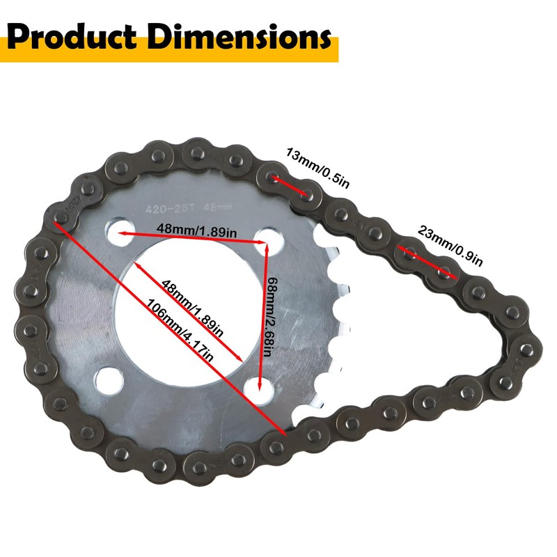 Etersec 420 Chain Sprocket Kit 25T Rear & 10T Front