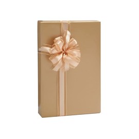 Pack Of 1, 24" x 417' Gold Solid Gloss Color Gift Wrap Paper Roll for 175-200 gifts Made In USA