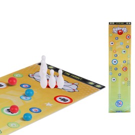 JUNIOO Tabletop Bowling Sports Game, Tabletop Bowling Balls with Non woven gaming cloth For kids Adults Family Indoor and Outdoor