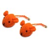 Kats'N Us Crochet Mouse Cat Toy - 2 Pk Orange