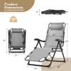 Athena Collection Zero Gravity Outdoor Lounge Chair Recliner Set of