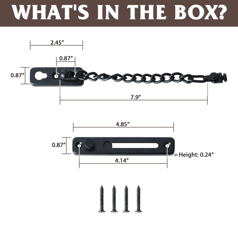 Alise Chain Door Guard Lock,Door Chain Locks with Safety Spring