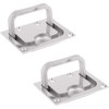 POFET 2pcs 75mm x 55mm Boat Hatch Handle Stainless Steel