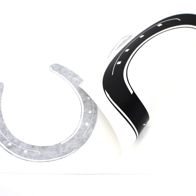 3 x Horseshoe Stickers Car Sticker Car Decoration Glossy Black
