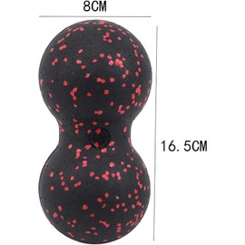 Risprsulen Black Peanut Massage Ball Double Lacrosse Massage Ball for Physical Therapy, Massage Tools and Equipment, Muscle Relax, Acupoint Massage