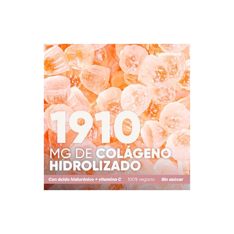 Health Hack Colágeno Hidrolizado Gomitas 1910mg Ácido Hialurónico Porciones Iii