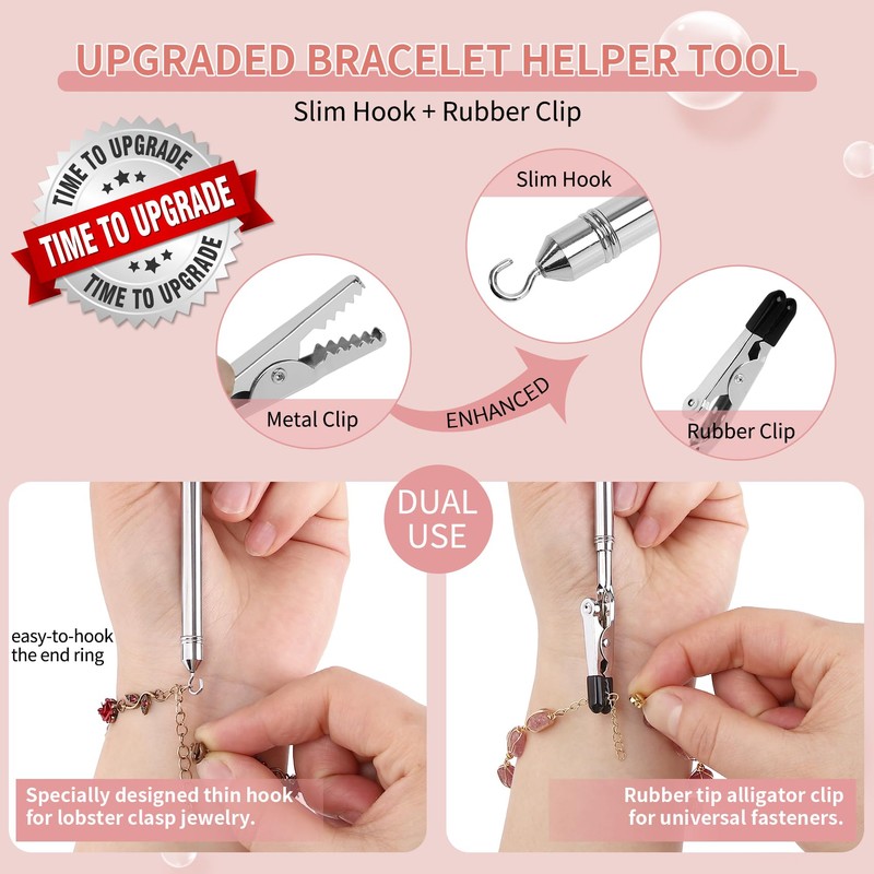 2 in 1 Bracelet Helper Tool Hook-WIFORT Metal Bracelet Helper