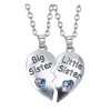 Big Sister Little Sister Necklace for 2 Sisters Gifts from
