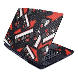 MightySkins Carbon Fiber Skin for Alienware M17 (2019) - Mixtape | Protective, Durable Textured Carbon Fiber Finish | Easy to Apply, Remove, and Change Styles | Made in The USA