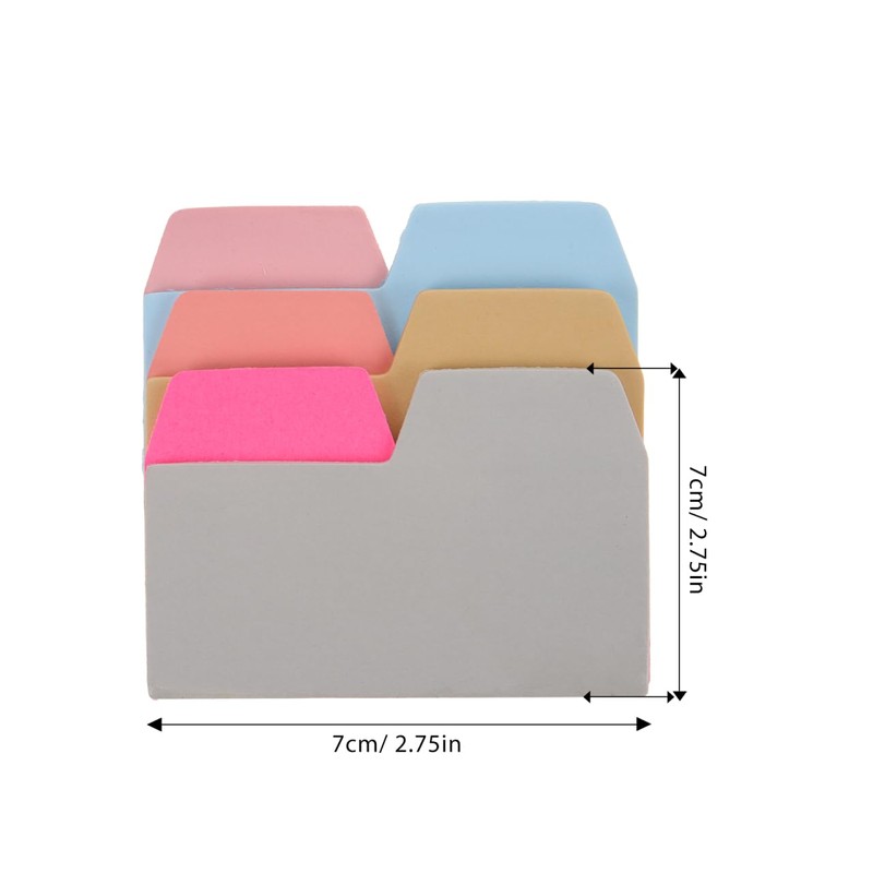 Lurrose 6-Color Index Tabs 90 Pieces Self-Stick Notes for Organizing