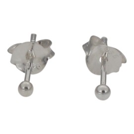 Touch Jewellery 925 Sterling Silver Tiny 2mm Plain Ball Stud Earrings