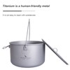Boundless Voyage 2900 ml Titanium Pot Pan Set with Large
