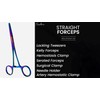 SANDBROS Professional Curved Hemostat Fishing Forceps of Stainless Steel Used