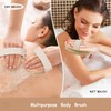 Dry Brush for Lymphatic Drainage Exfoliating Shower Bath Natural Wood