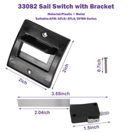 33082 Sail Switch Bracket Kit Compatible with Dometic Atwood RV Furnace AFM AFLD AFLA DMFD Series Replacement for 31094 31093 33081 33082（3 Pack）