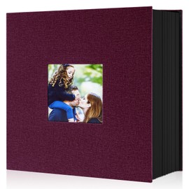 Ywlake Photo Album 4x6 600 Pockets, Linen Cover Large Picture Albums Holds 600 Horizontal and Vertical Photos (Purple)