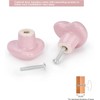 Noosverl 10 x Love Heart Shape Door Pull Knobs Pink