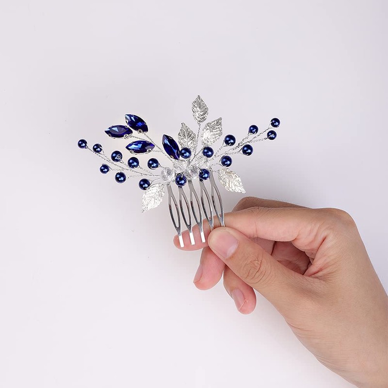 YERTTER - Peineta para novia con diseño de hoja de