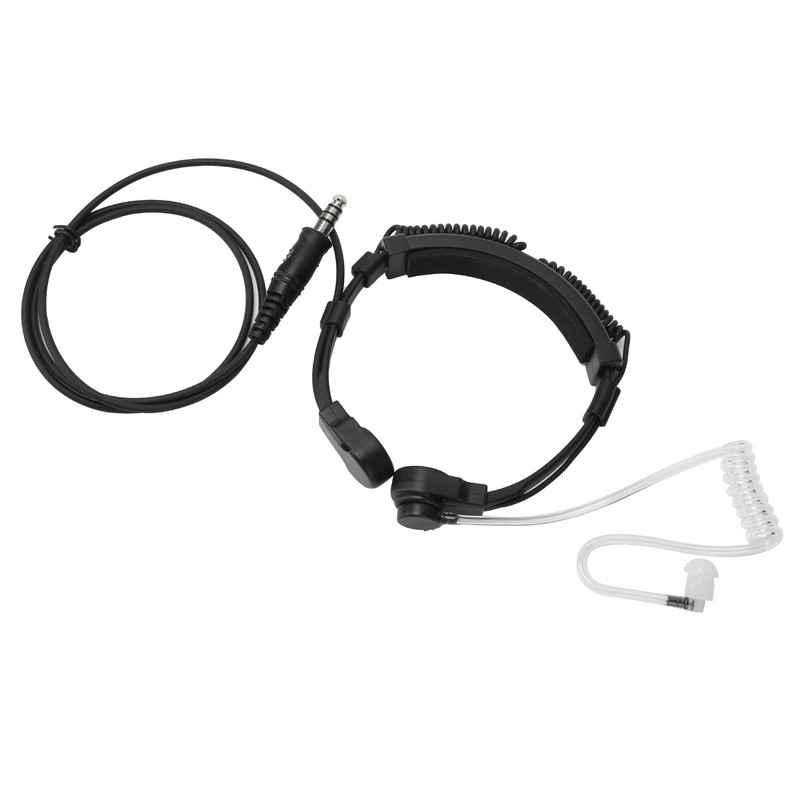 Telescopic Throat Vibration Microphone Earphone Headphone for Walkie Talkie Radio