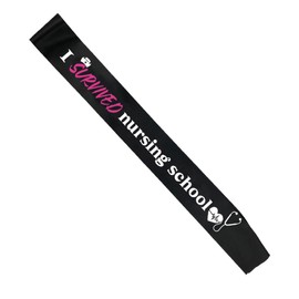 GotGala Black I Survived Nurse Nurse Medical Congratulations Graduated Graduates Satin Sash I Did His Graduation (Black)