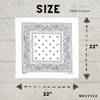 MDSTYLE 100% Cotton Bandana for Men & Women 22" x