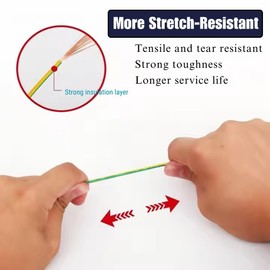 BUYERS POINT 1 Meter 6mm Green/Yellow PVC Earth Sleeving | Durable Electrical Cable Sleeve for Wire Protection | Earth Cable Cover | Electrical Wire Insulation