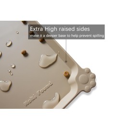 Hoki Found - Waterproof Pet Feeding Mats with High Lips, Multiple Size and Colors -T