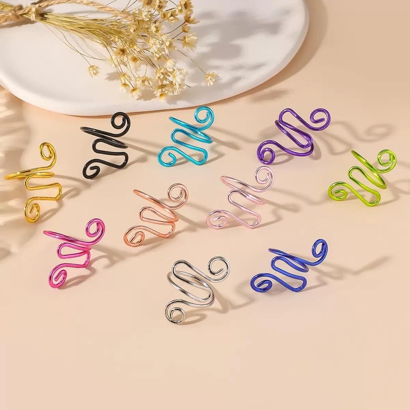 10 Crochet Hooks, Adjustable Crochet Guide Rings for Finger Knitting,