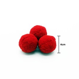 NAUZE 20Pieces Red Pom Poms DIY Creative Crafts Decorations Soft Flutty Pom Poms Fuzzy Pompoms Balls for Kids Art Decorating Gifts Package