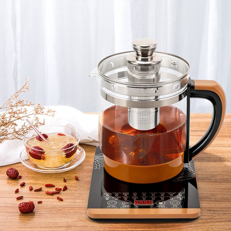 GXFCHYL 1.8L Electric Kettle 18 Menus Glass Kettle Tea Maker