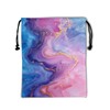 Marble Printed Gymnastics Grip Bag Golden Foil Drawstring Bag Blue