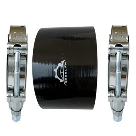 Bekelan 5" ID (127mm) High-Temp Straight Silicone Hose Coupler With Stainless T-Bolt Clamp - Heavy Duty 4-Ply Reinforced Design for Automotive Turbo/Intercooler/Intake Piping/Industrial Hydraulic