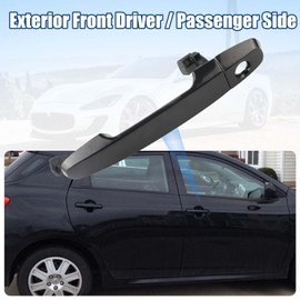 Front Driver Passenger Door Handle fit for 2002 2003 2004 2005 2006 Camry, 03-13 Matrix, 2005 2006 2007 2008 2009 2010 Scion tC, 03-08 Pontiac Vibe, Exterior Left Right Side, 02-03 ES300 ES330, Black
