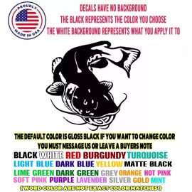 Oracal Vinyl Car window decal truck outdoor sticker river catfish Flathead fishing fish