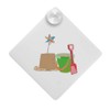 'Bucket, Spade sand castle ' Suction Cup Car Window Sign