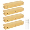 LukLoy Solid Brass Glass Shelf Bracket with 3 Screw Holes,
