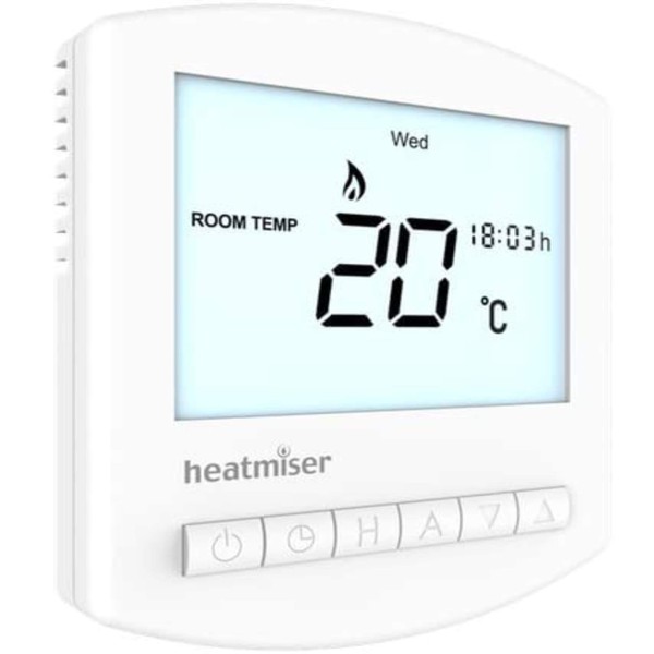 Heatmiser Slimline V4 Programmable Room Thermostat for Water Underfloor Heating and Central Heating Systems Includes Kudos-Trading UK Next Working Day Prime delivery.