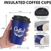 Tamone 100 Pack 12 oz Disposable Coffee Cups with Lids,