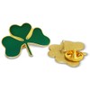 Irish Green Shamrock 3-Piece Lapel or Hat Pin &Tie Tack