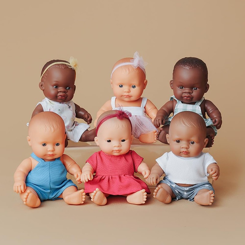 Miniland Bambola caucasica maschio di 21cm. Realizzata in Spagna con