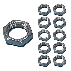 10 Pack | Zinc Plated Steel 10mm Hex Nut | Use with M10 Threaded Rods | Hollow Lighting Rods | Anti Rust High Grade Metal | Commercial & Domestic Applications